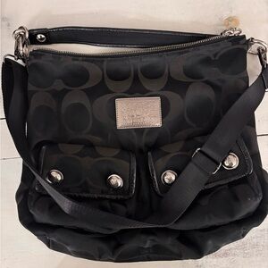 Coach Poppy Black Shoulder- crossbody Bag